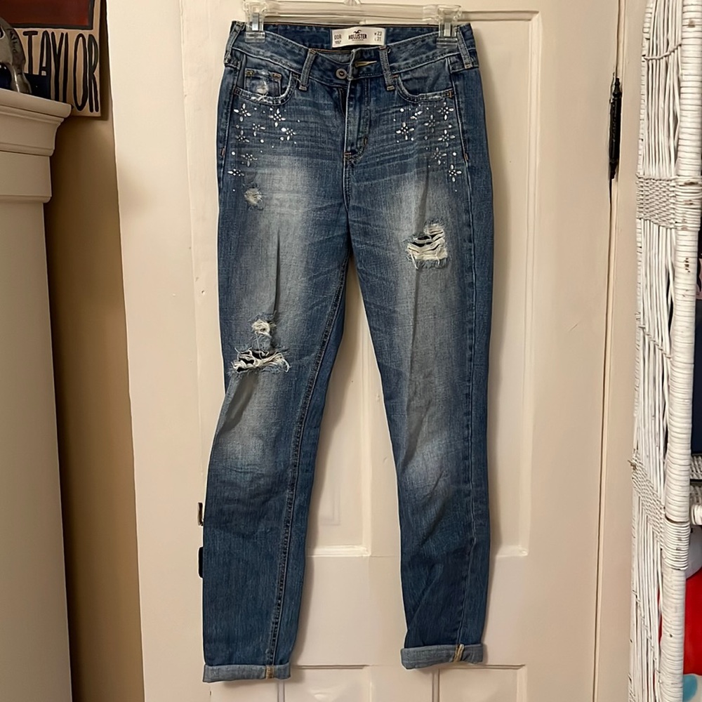 Hollister Crystal Embellished Jeans